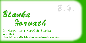 blanka horvath business card
